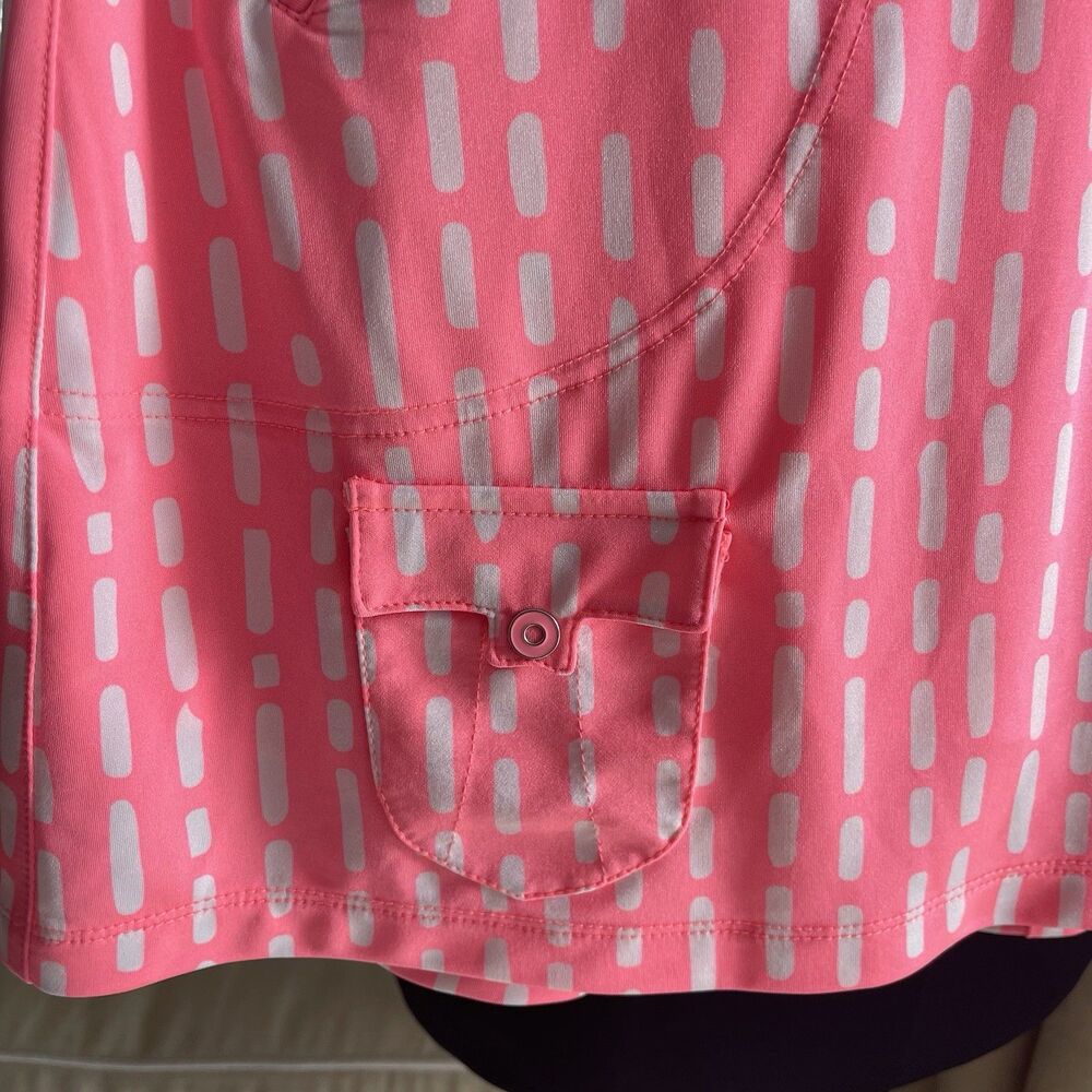 Jamie Sadock Upf 50 Mid Rise Zip Pocket Skort Pink 10 New $110 - Picture 2 of 11